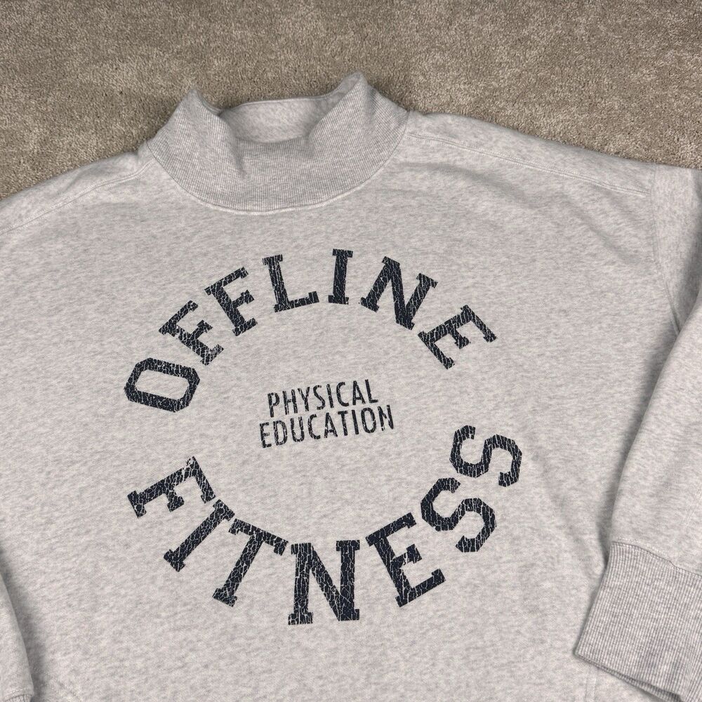 Aerie Offline Oversized Sweatshirt Mock Neck Fitness Pullover Raglan Sleeve XL